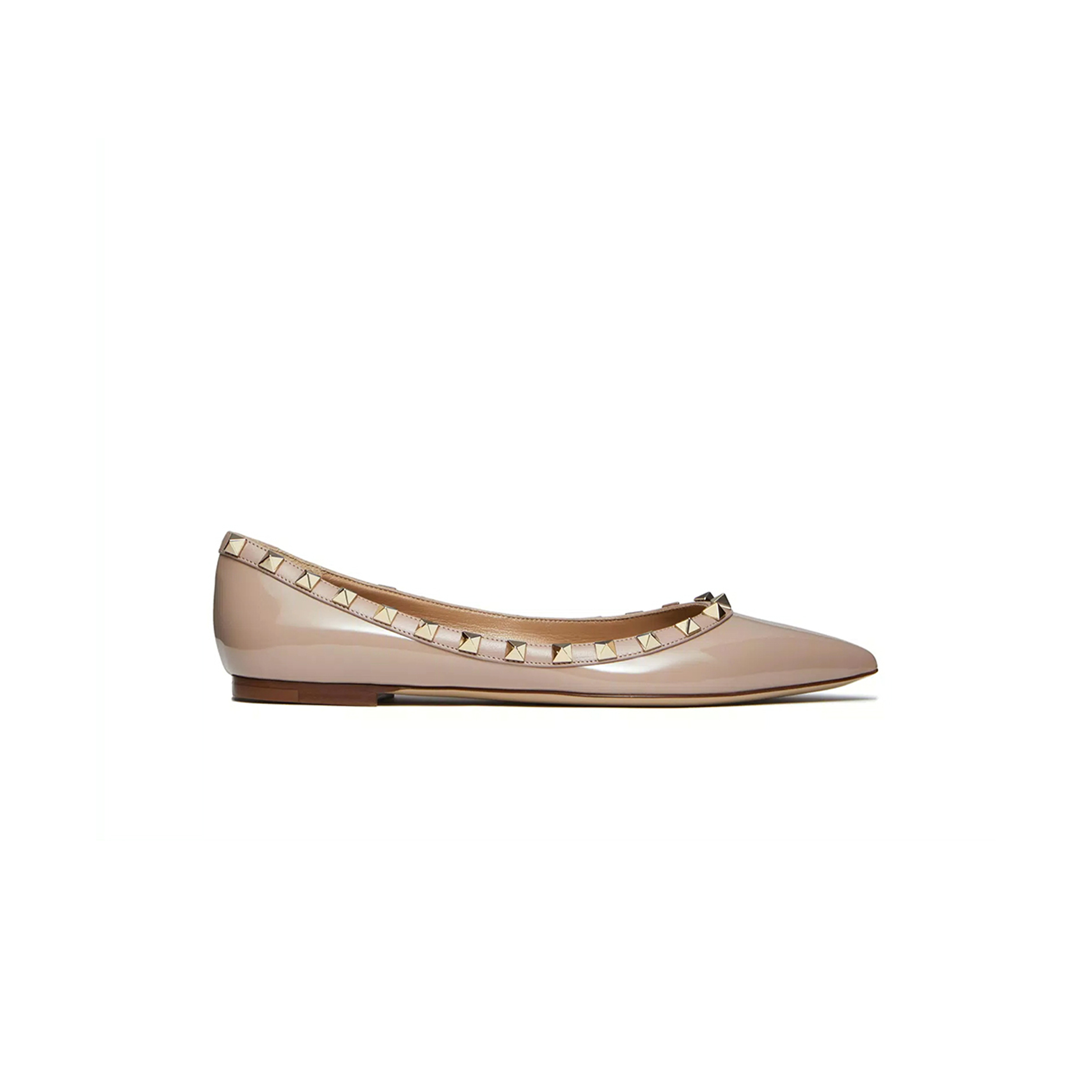 VALENTINO PATENT ROCKSTUD BALLET FLAT 5W2S0403VNW_P45 VALENTINO PATENT ROCKSTUD BALLET FLAT 5W2S0403VNW_P45